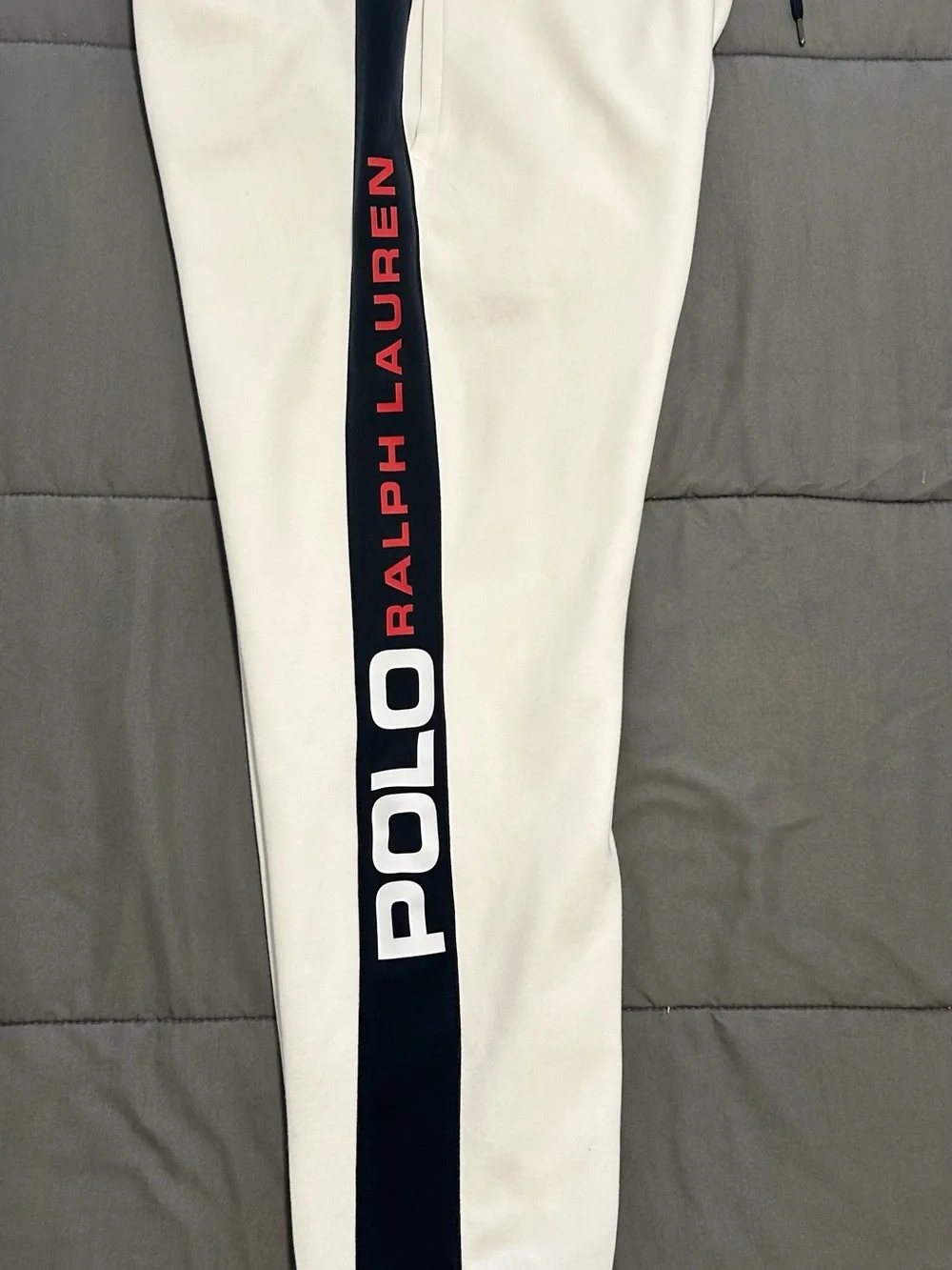 Men’s Polo Ralph Lauren Contrast Double Knit Tech Spell Out Joggers. Sz XL